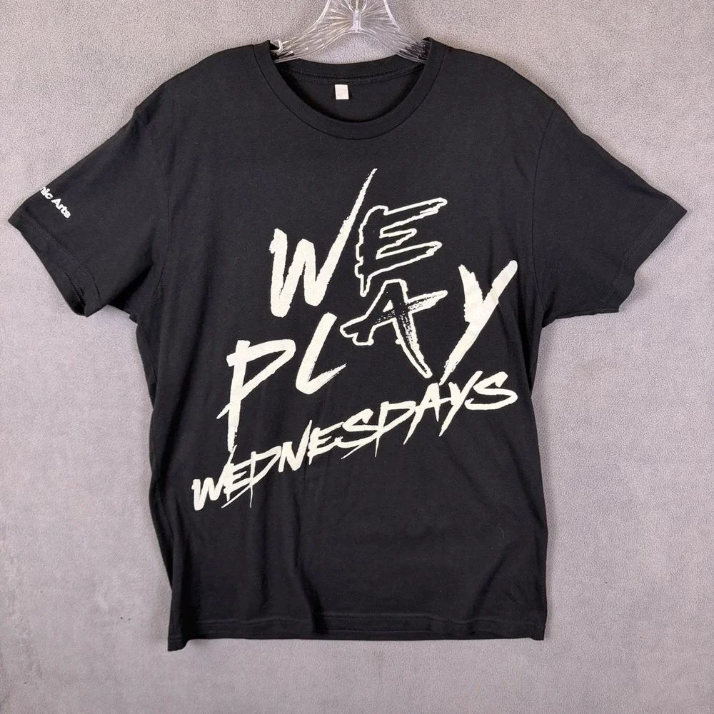 Electronic Arts EA T-Shirt‎ Mens XL Tiburon We Play Wednesdays Employee Black